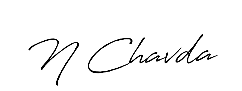 How to make N Chavda signature? Antro_Vectra_Bolder is a professional autograph style. Create handwritten signature for N Chavda name. N Chavda signature style 7 images and pictures png