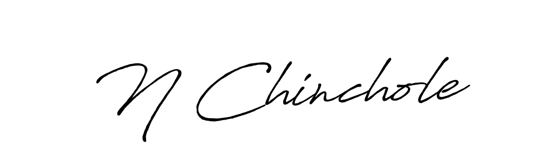 Make a beautiful signature design for name N Chinchole. With this signature (Antro_Vectra_Bolder) style, you can create a handwritten signature for free. N Chinchole signature style 7 images and pictures png