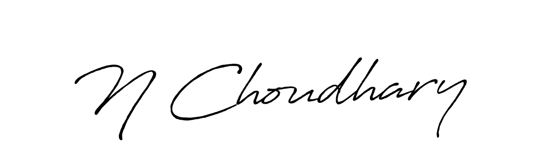 Make a beautiful signature design for name N Choudhary. With this signature (Antro_Vectra_Bolder) style, you can create a handwritten signature for free. N Choudhary signature style 7 images and pictures png
