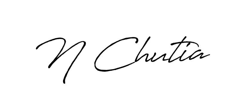 Design your own signature with our free online signature maker. With this signature software, you can create a handwritten (Antro_Vectra_Bolder) signature for name N Chutia. N Chutia signature style 7 images and pictures png