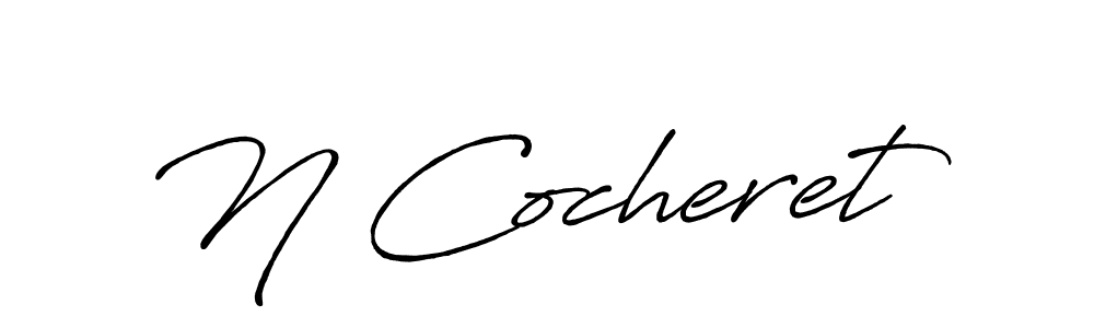 How to make N Cocheret signature? Antro_Vectra_Bolder is a professional autograph style. Create handwritten signature for N Cocheret name. N Cocheret signature style 7 images and pictures png