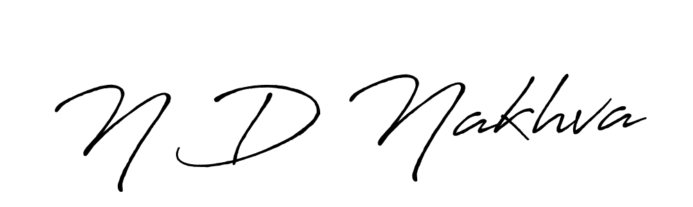 Also we have N D Nakhva name is the best signature style. Create professional handwritten signature collection using Antro_Vectra_Bolder autograph style. N D Nakhva signature style 7 images and pictures png