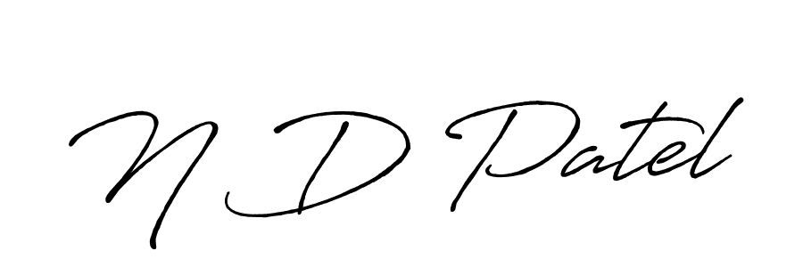 N D Patel stylish signature style. Best Handwritten Sign (Antro_Vectra_Bolder) for my name. Handwritten Signature Collection Ideas for my name N D Patel. N D Patel signature style 7 images and pictures png