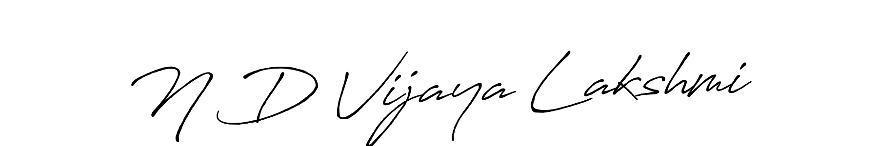The best way (Antro_Vectra_Bolder) to make a short signature is to pick only two or three words in your name. The name N D Vijaya Lakshmi include a total of six letters. For converting this name. N D Vijaya Lakshmi signature style 7 images and pictures png