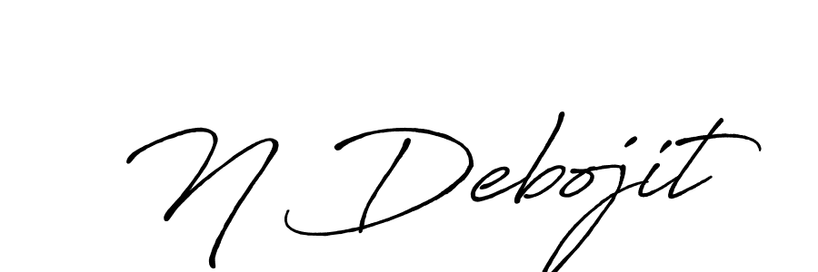Use a signature maker to create a handwritten signature online. With this signature software, you can design (Antro_Vectra_Bolder) your own signature for name N Debojit. N Debojit signature style 7 images and pictures png