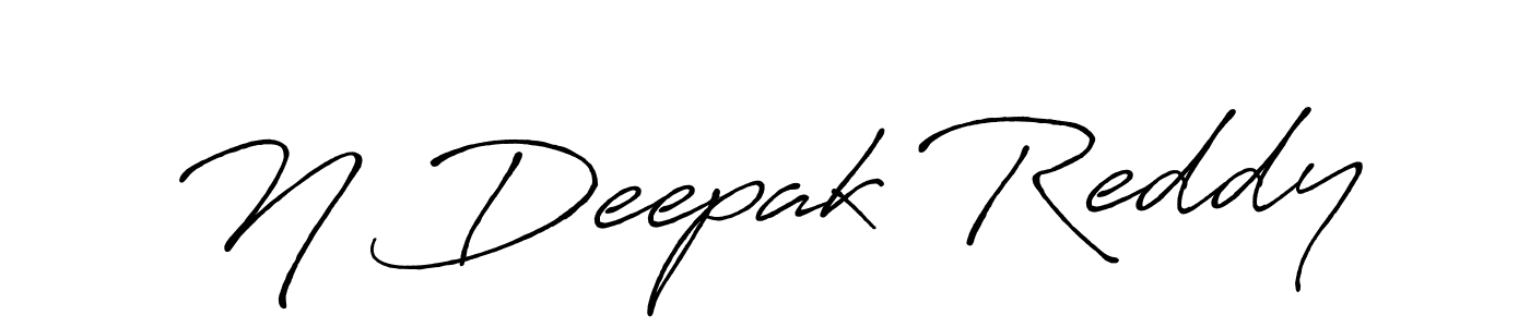 N Deepak Reddy stylish signature style. Best Handwritten Sign (Antro_Vectra_Bolder) for my name. Handwritten Signature Collection Ideas for my name N Deepak Reddy. N Deepak Reddy signature style 7 images and pictures png