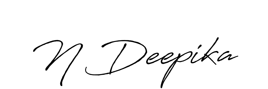 Use a signature maker to create a handwritten signature online. With this signature software, you can design (Antro_Vectra_Bolder) your own signature for name N Deepika. N Deepika signature style 7 images and pictures png