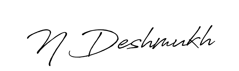 Also we have N Deshmukh name is the best signature style. Create professional handwritten signature collection using Antro_Vectra_Bolder autograph style. N Deshmukh signature style 7 images and pictures png