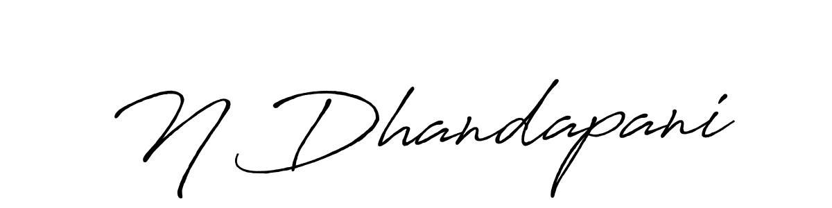Use a signature maker to create a handwritten signature online. With this signature software, you can design (Antro_Vectra_Bolder) your own signature for name N Dhandapani. N Dhandapani signature style 7 images and pictures png