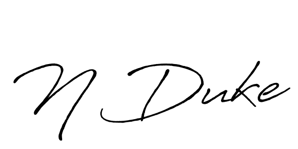 Also we have N Duke name is the best signature style. Create professional handwritten signature collection using Antro_Vectra_Bolder autograph style. N Duke signature style 7 images and pictures png