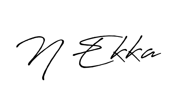 N Ekka stylish signature style. Best Handwritten Sign (Antro_Vectra_Bolder) for my name. Handwritten Signature Collection Ideas for my name N Ekka. N Ekka signature style 7 images and pictures png