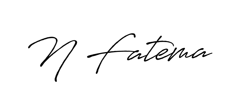 How to make N Fatema name signature. Use Antro_Vectra_Bolder style for creating short signs online. This is the latest handwritten sign. N Fatema signature style 7 images and pictures png