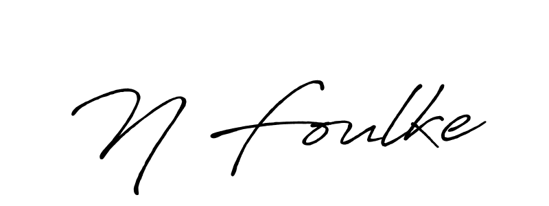 Make a beautiful signature design for name N Foulke. With this signature (Antro_Vectra_Bolder) style, you can create a handwritten signature for free. N Foulke signature style 7 images and pictures png