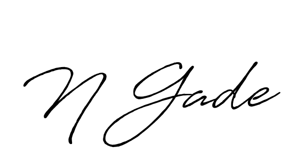 Create a beautiful signature design for name N Gade. With this signature (Antro_Vectra_Bolder) fonts, you can make a handwritten signature for free. N Gade signature style 7 images and pictures png