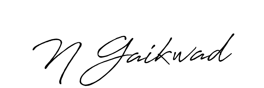 Use a signature maker to create a handwritten signature online. With this signature software, you can design (Antro_Vectra_Bolder) your own signature for name N Gaikwad. N Gaikwad signature style 7 images and pictures png