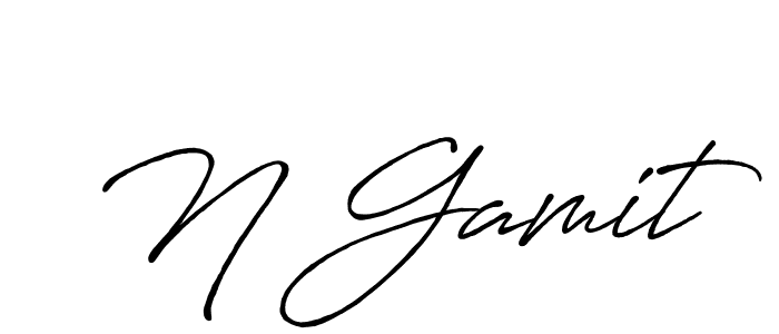 Design your own signature with our free online signature maker. With this signature software, you can create a handwritten (Antro_Vectra_Bolder) signature for name N Gamit. N Gamit signature style 7 images and pictures png