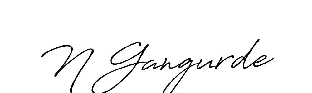 Make a beautiful signature design for name N Gangurde. With this signature (Antro_Vectra_Bolder) style, you can create a handwritten signature for free. N Gangurde signature style 7 images and pictures png