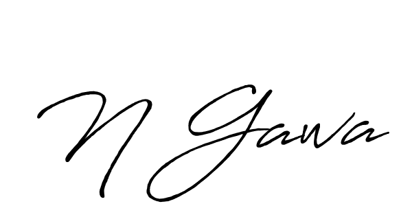 Use a signature maker to create a handwritten signature online. With this signature software, you can design (Antro_Vectra_Bolder) your own signature for name N Gawa. N Gawa signature style 7 images and pictures png