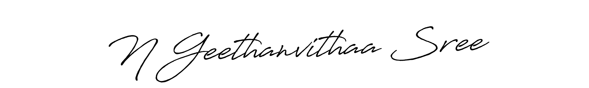 Use a signature maker to create a handwritten signature online. With this signature software, you can design (Antro_Vectra_Bolder) your own signature for name N Geethanvithaa Sree. N Geethanvithaa Sree signature style 7 images and pictures png