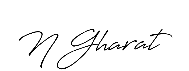 Design your own signature with our free online signature maker. With this signature software, you can create a handwritten (Antro_Vectra_Bolder) signature for name N Gharat. N Gharat signature style 7 images and pictures png