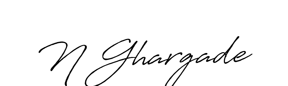 How to make N Ghargade signature? Antro_Vectra_Bolder is a professional autograph style. Create handwritten signature for N Ghargade name. N Ghargade signature style 7 images and pictures png