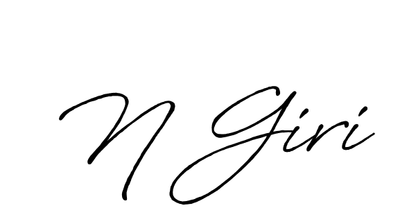 Design your own signature with our free online signature maker. With this signature software, you can create a handwritten (Antro_Vectra_Bolder) signature for name N Giri. N Giri signature style 7 images and pictures png