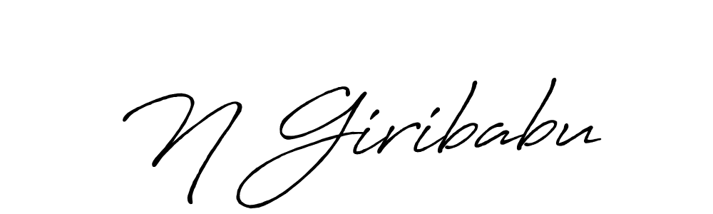 How to make N Giribabu name signature. Use Antro_Vectra_Bolder style for creating short signs online. This is the latest handwritten sign. N Giribabu signature style 7 images and pictures png