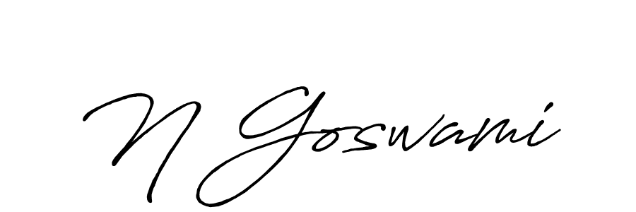 N Goswami stylish signature style. Best Handwritten Sign (Antro_Vectra_Bolder) for my name. Handwritten Signature Collection Ideas for my name N Goswami. N Goswami signature style 7 images and pictures png