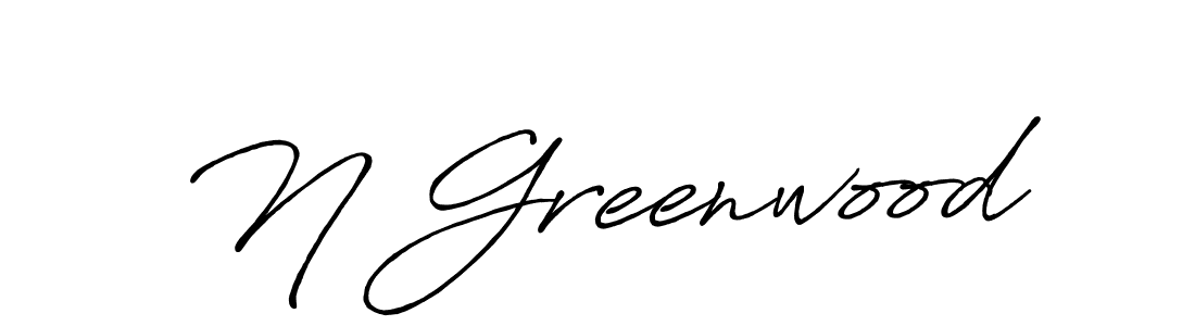Create a beautiful signature design for name N Greenwood. With this signature (Antro_Vectra_Bolder) fonts, you can make a handwritten signature for free. N Greenwood signature style 7 images and pictures png