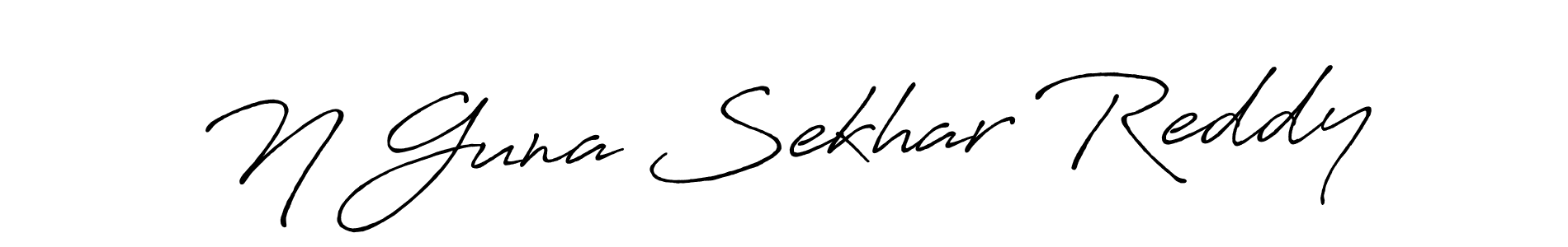 Also we have N Guna Sekhar Reddy name is the best signature style. Create professional handwritten signature collection using Antro_Vectra_Bolder autograph style. N Guna Sekhar Reddy signature style 7 images and pictures png