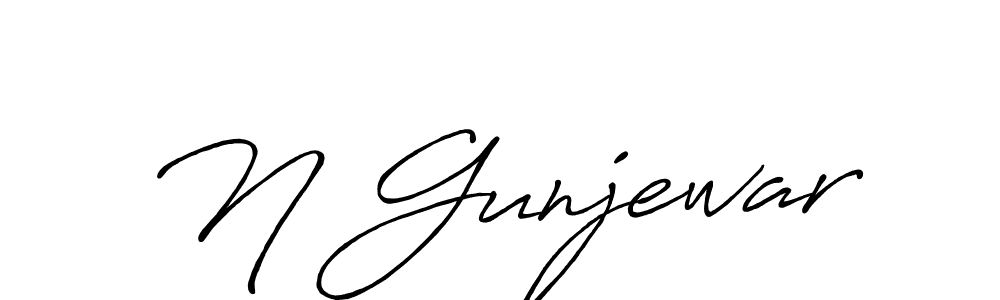 You should practise on your own different ways (Antro_Vectra_Bolder) to write your name (N Gunjewar) in signature. don't let someone else do it for you. N Gunjewar signature style 7 images and pictures png