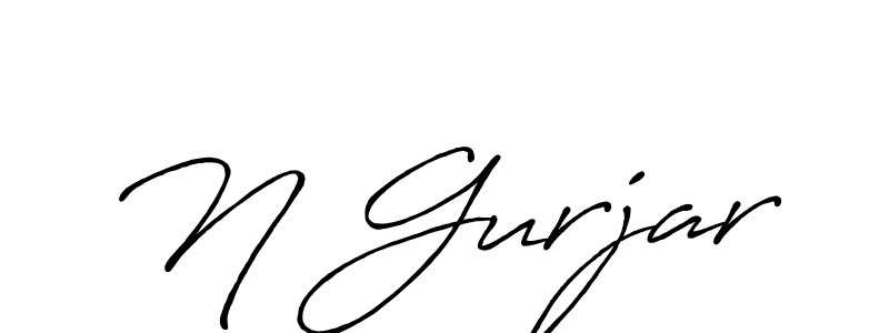 How to make N Gurjar signature? Antro_Vectra_Bolder is a professional autograph style. Create handwritten signature for N Gurjar name. N Gurjar signature style 7 images and pictures png