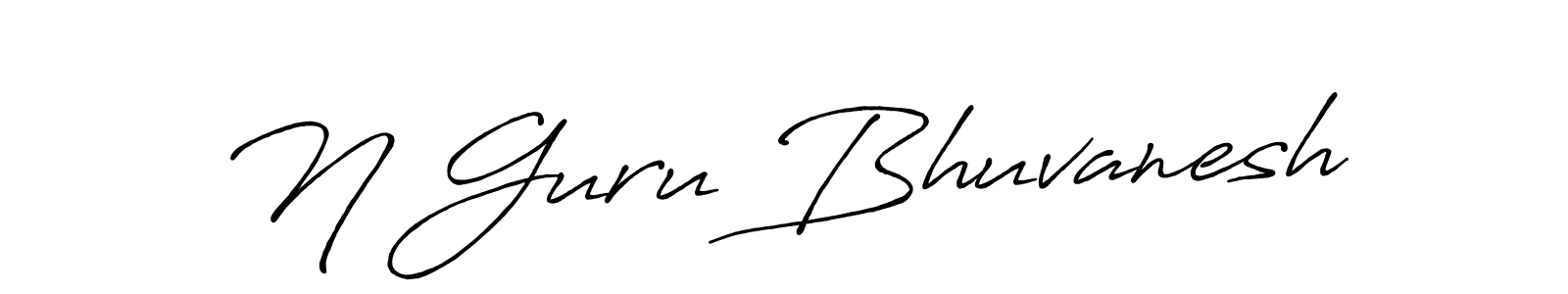 Antro_Vectra_Bolder is a professional signature style that is perfect for those who want to add a touch of class to their signature. It is also a great choice for those who want to make their signature more unique. Get N Guru Bhuvanesh name to fancy signature for free. N Guru Bhuvanesh signature style 7 images and pictures png