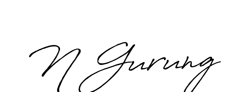 Make a beautiful signature design for name N Gurung. Use this online signature maker to create a handwritten signature for free. N Gurung signature style 7 images and pictures png