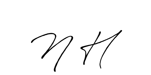 How to make N H Ş name signature. Use Antro_Vectra_Bolder style for creating short signs online. This is the latest handwritten sign. N H Ş signature style 7 images and pictures png