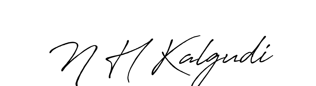 How to make N H Kalgudi name signature. Use Antro_Vectra_Bolder style for creating short signs online. This is the latest handwritten sign. N H Kalgudi signature style 7 images and pictures png