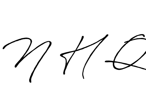 How to make N H Q signature? Antro_Vectra_Bolder is a professional autograph style. Create handwritten signature for N H Q name. N H Q signature style 7 images and pictures png