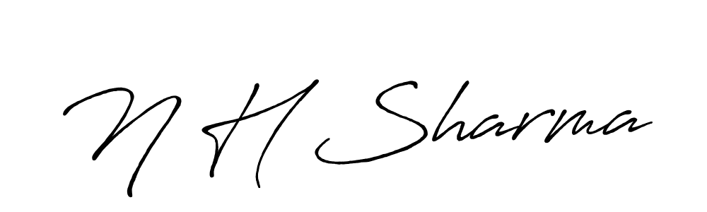 Design your own signature with our free online signature maker. With this signature software, you can create a handwritten (Antro_Vectra_Bolder) signature for name N H Sharma. N H Sharma signature style 7 images and pictures png