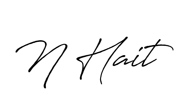 N Hait stylish signature style. Best Handwritten Sign (Antro_Vectra_Bolder) for my name. Handwritten Signature Collection Ideas for my name N Hait. N Hait signature style 7 images and pictures png