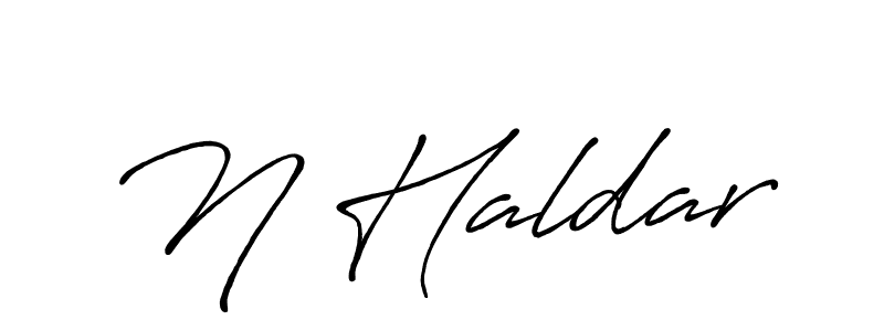 Create a beautiful signature design for name N Haldar. With this signature (Antro_Vectra_Bolder) fonts, you can make a handwritten signature for free. N Haldar signature style 7 images and pictures png