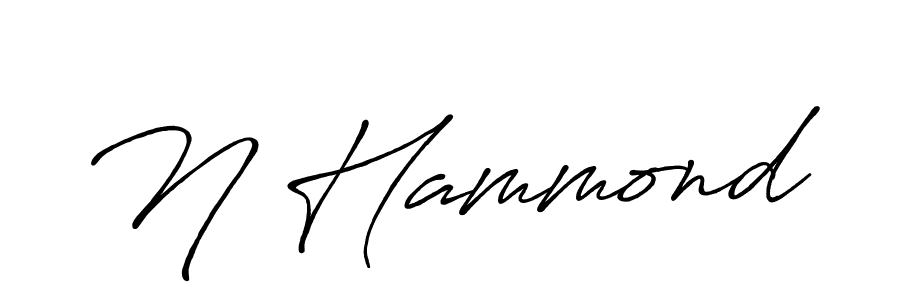 How to make N Hammond name signature. Use Antro_Vectra_Bolder style for creating short signs online. This is the latest handwritten sign. N Hammond signature style 7 images and pictures png