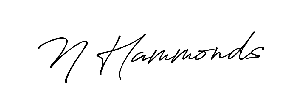 Create a beautiful signature design for name N Hammonds. With this signature (Antro_Vectra_Bolder) fonts, you can make a handwritten signature for free. N Hammonds signature style 7 images and pictures png