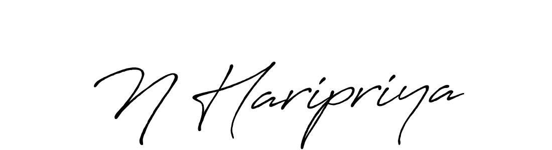 How to make N Haripriya signature? Antro_Vectra_Bolder is a professional autograph style. Create handwritten signature for N Haripriya name. N Haripriya signature style 7 images and pictures png