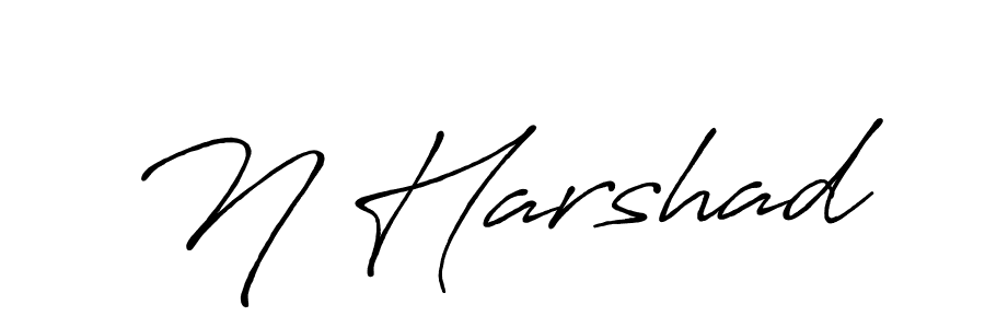 N Harshad stylish signature style. Best Handwritten Sign (Antro_Vectra_Bolder) for my name. Handwritten Signature Collection Ideas for my name N Harshad. N Harshad signature style 7 images and pictures png