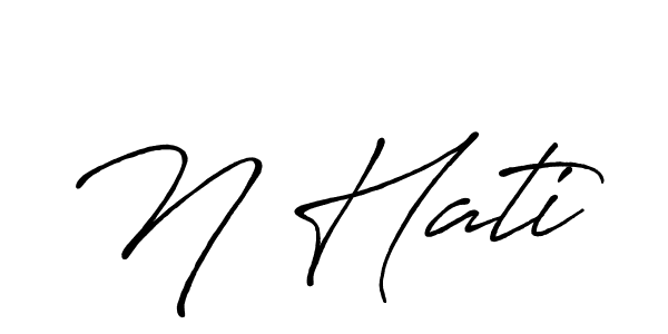 Also we have N Hati name is the best signature style. Create professional handwritten signature collection using Antro_Vectra_Bolder autograph style. N Hati signature style 7 images and pictures png