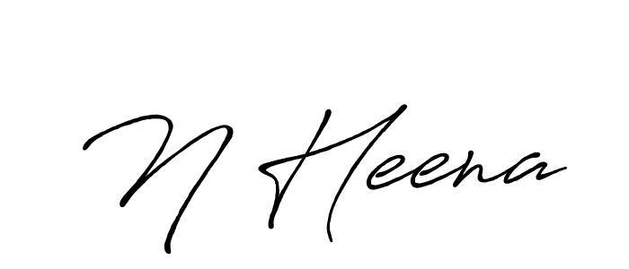 The best way (Antro_Vectra_Bolder) to make a short signature is to pick only two or three words in your name. The name N Heena include a total of six letters. For converting this name. N Heena signature style 7 images and pictures png