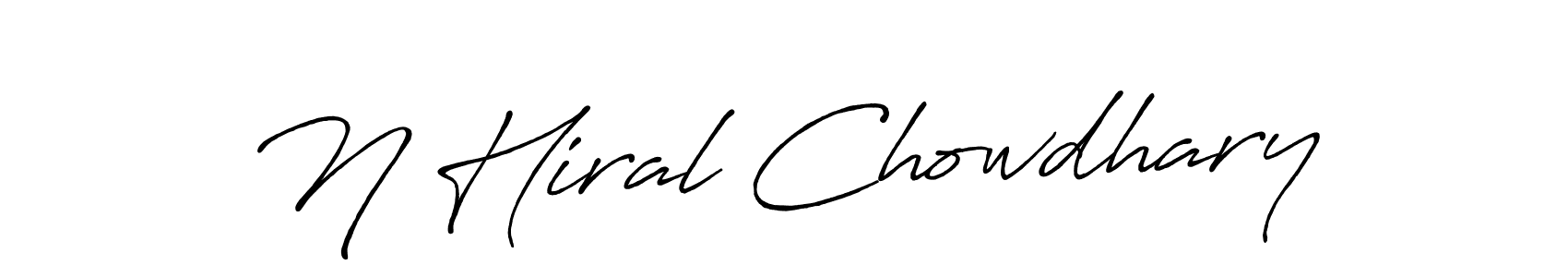 N Hiral Chowdhary stylish signature style. Best Handwritten Sign (Antro_Vectra_Bolder) for my name. Handwritten Signature Collection Ideas for my name N Hiral Chowdhary. N Hiral Chowdhary signature style 7 images and pictures png