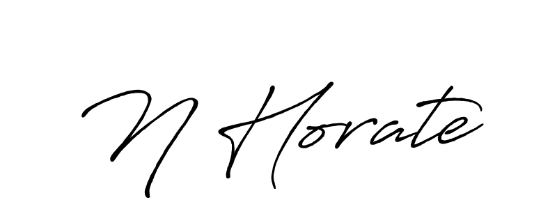 How to make N Horate name signature. Use Antro_Vectra_Bolder style for creating short signs online. This is the latest handwritten sign. N Horate signature style 7 images and pictures png