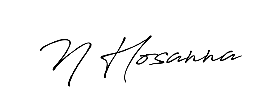 Create a beautiful signature design for name N Hosanna. With this signature (Antro_Vectra_Bolder) fonts, you can make a handwritten signature for free. N Hosanna signature style 7 images and pictures png