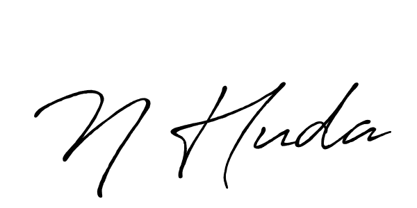 Also we have N Huda name is the best signature style. Create professional handwritten signature collection using Antro_Vectra_Bolder autograph style. N Huda signature style 7 images and pictures png